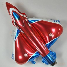 Шар (39''/99 см) Фигура, Самолет Истребитель, Красный